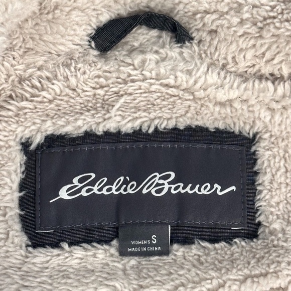 EDDIE BAUER Ladder Creek High-Pile Women's Gray Parka Faux Fur Hood Cinch Waist - Picture 14 of 16